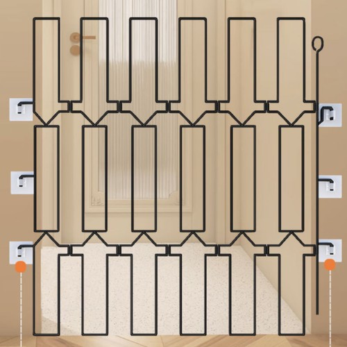 Metal retractable pet gate - metal,