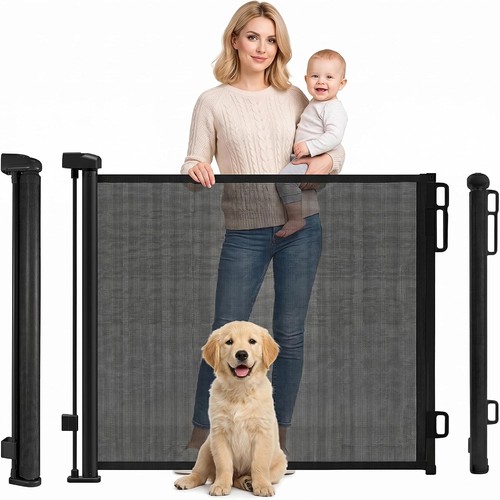 Retractable stair gate for - stair,