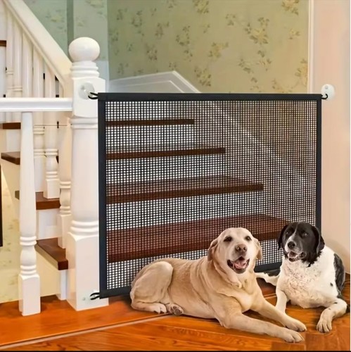Retractable pet dog gate - retractable,