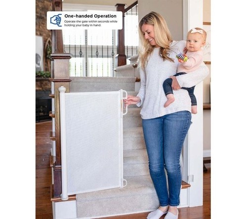 Retractable pet dog gate - retractable,