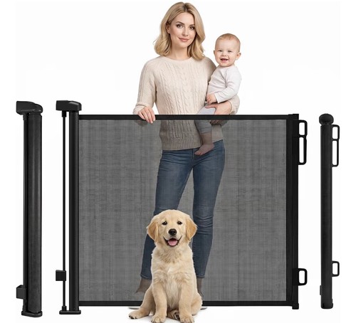 Retractable stair gate for - gate,