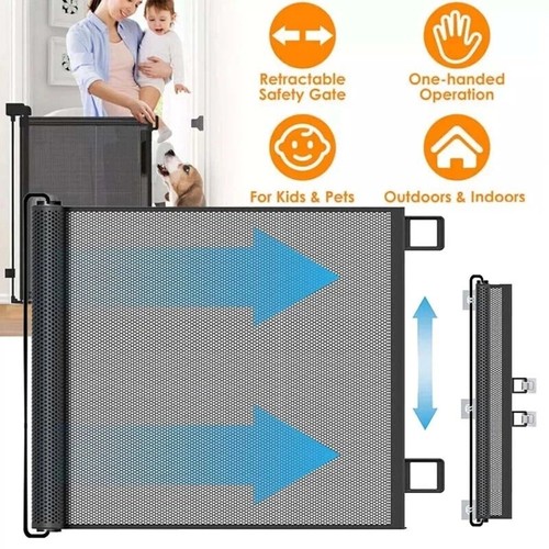 Retractable pet dog gate - retractable,