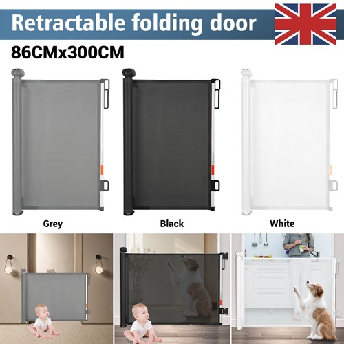 Retractable baby gate - gate, 86-300cm