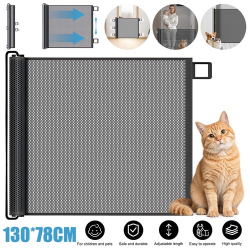 Dog gate 130 78cm retractable - gate, 130*78cm