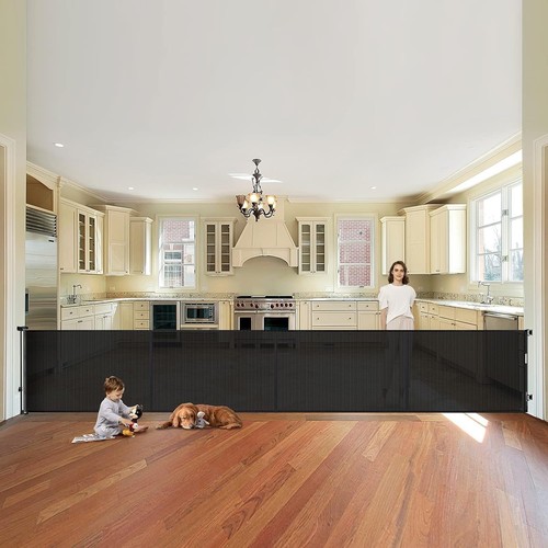 Baby gate retractable pet - gate,