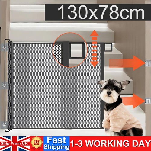 Retractable pet dog gate baby - dog,