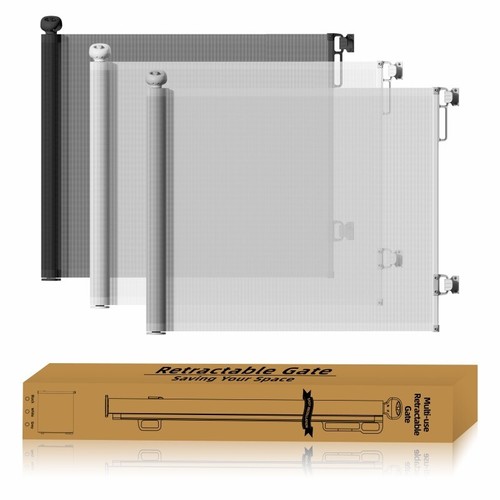 Retractable baby toddler gate - retractable,